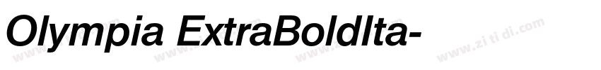 Olympia ExtraBoldIta字体转换